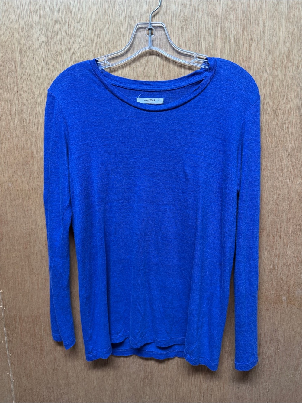 Isabel Marant Electric Blue Scoop Neck Long Sleeve top